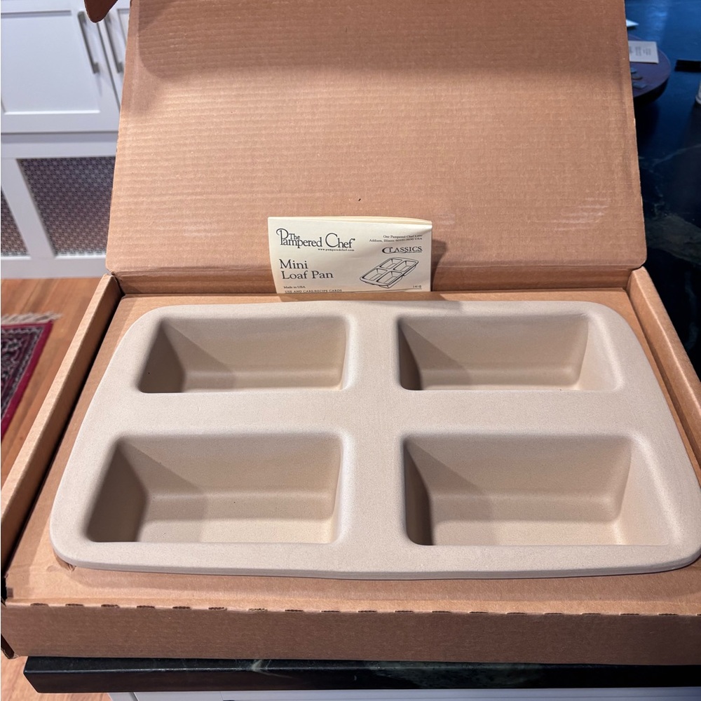 Pampered Chef Stoneware Mini Loaf Pan